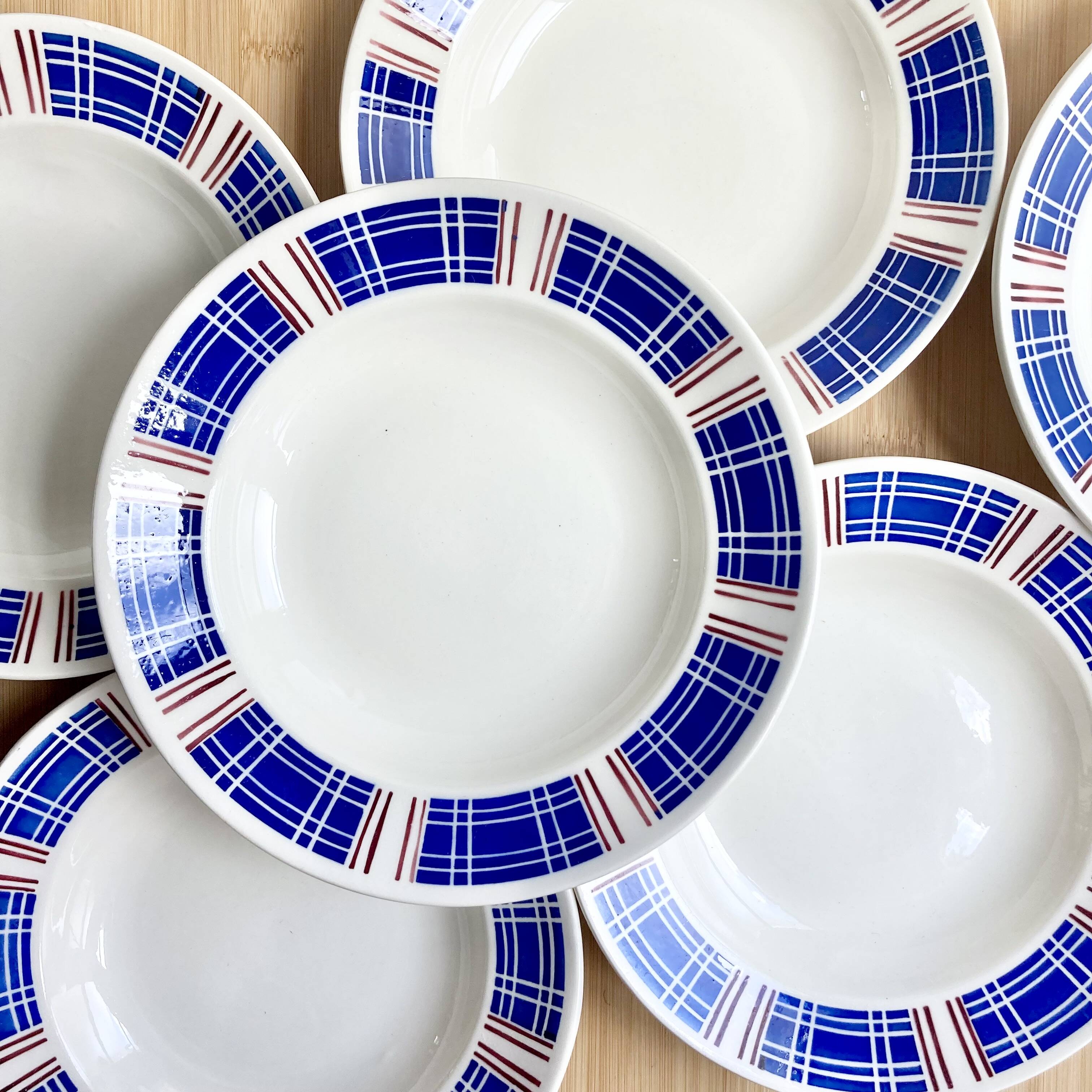 Art Deco Badonviller iron earth plates