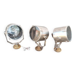 Lot de 3 anciennes lampes projecteur