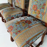 Beech Os De Mouton tapestry chairs (set of 6)