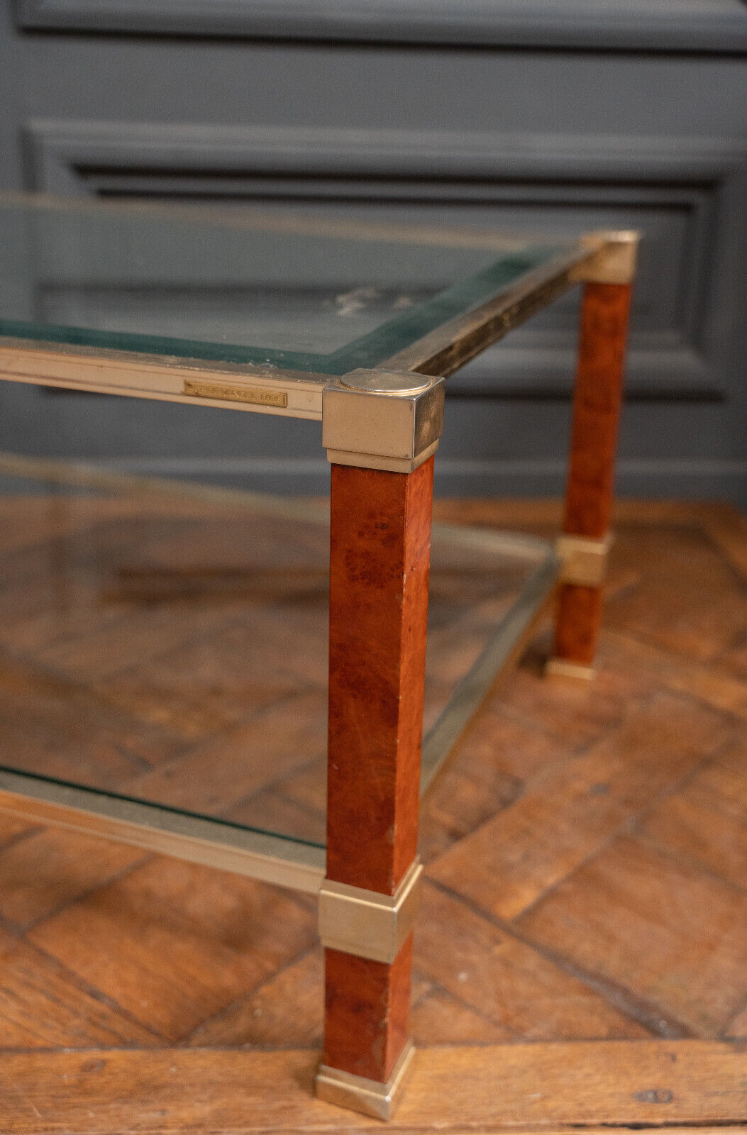 Coffee table with two trays by Pierre Vandel Paris 1980