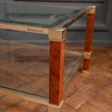 Coffee table with two trays by Pierre Vandel Paris 1980