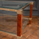 Table basse à deux plateaux par Pierre Vandel Paris 1980
