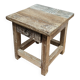 Small teak stool with 1 drawer
