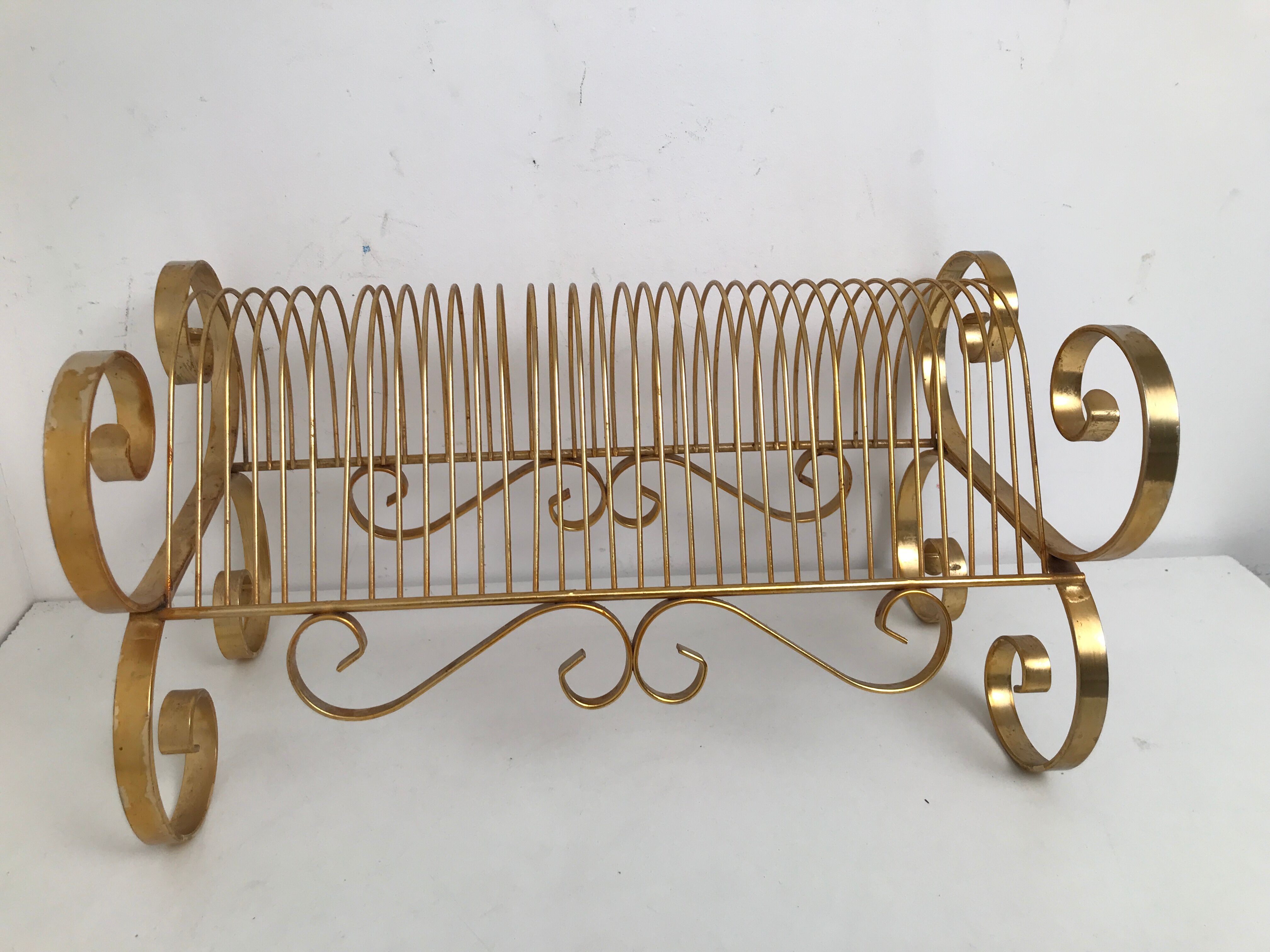Gold metal magazine holder 50/60s