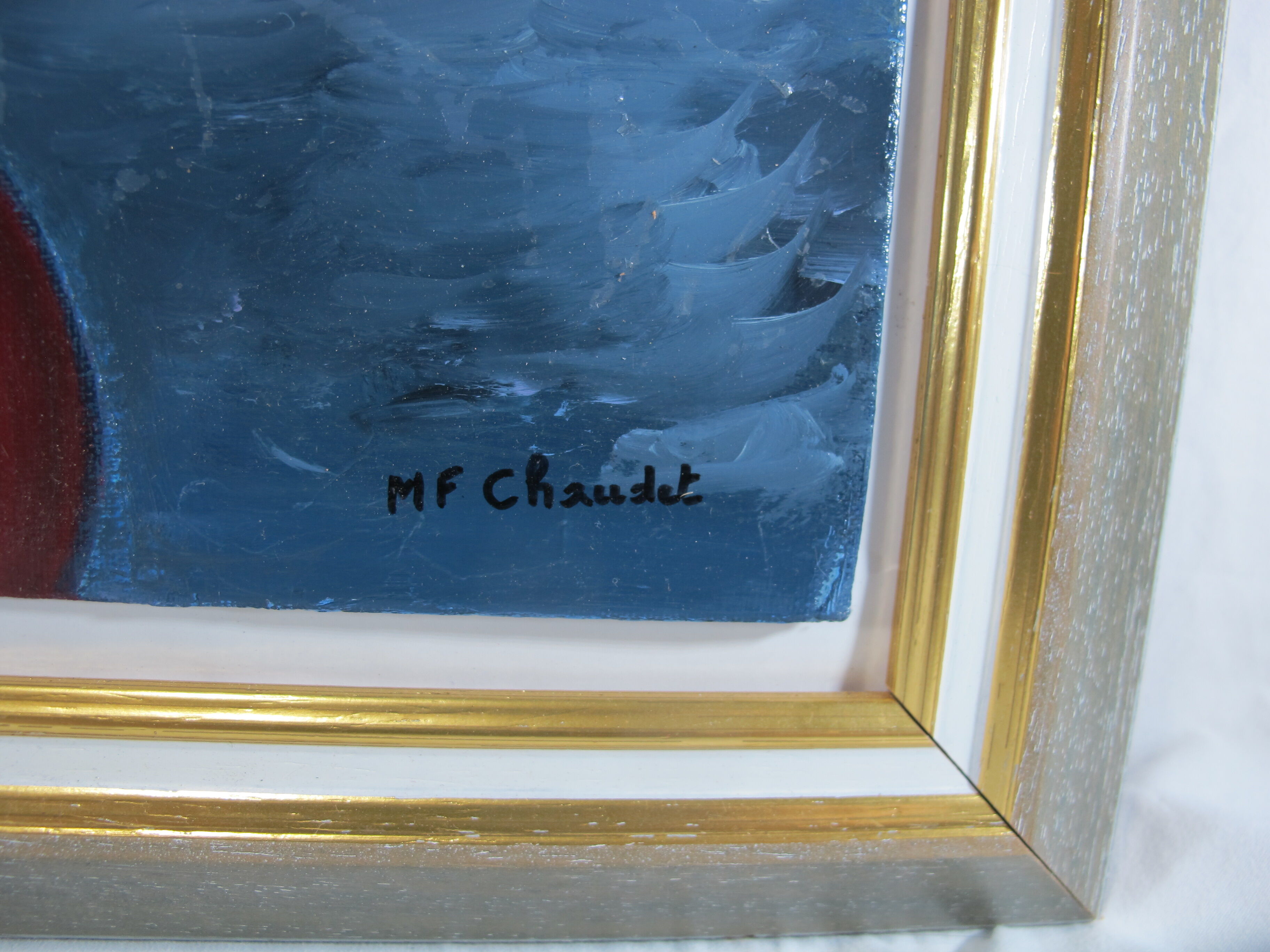 Oil painting on wood panel still life vase bouquet of flowers signed