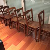 Set of 6 chairs Bistro vintage