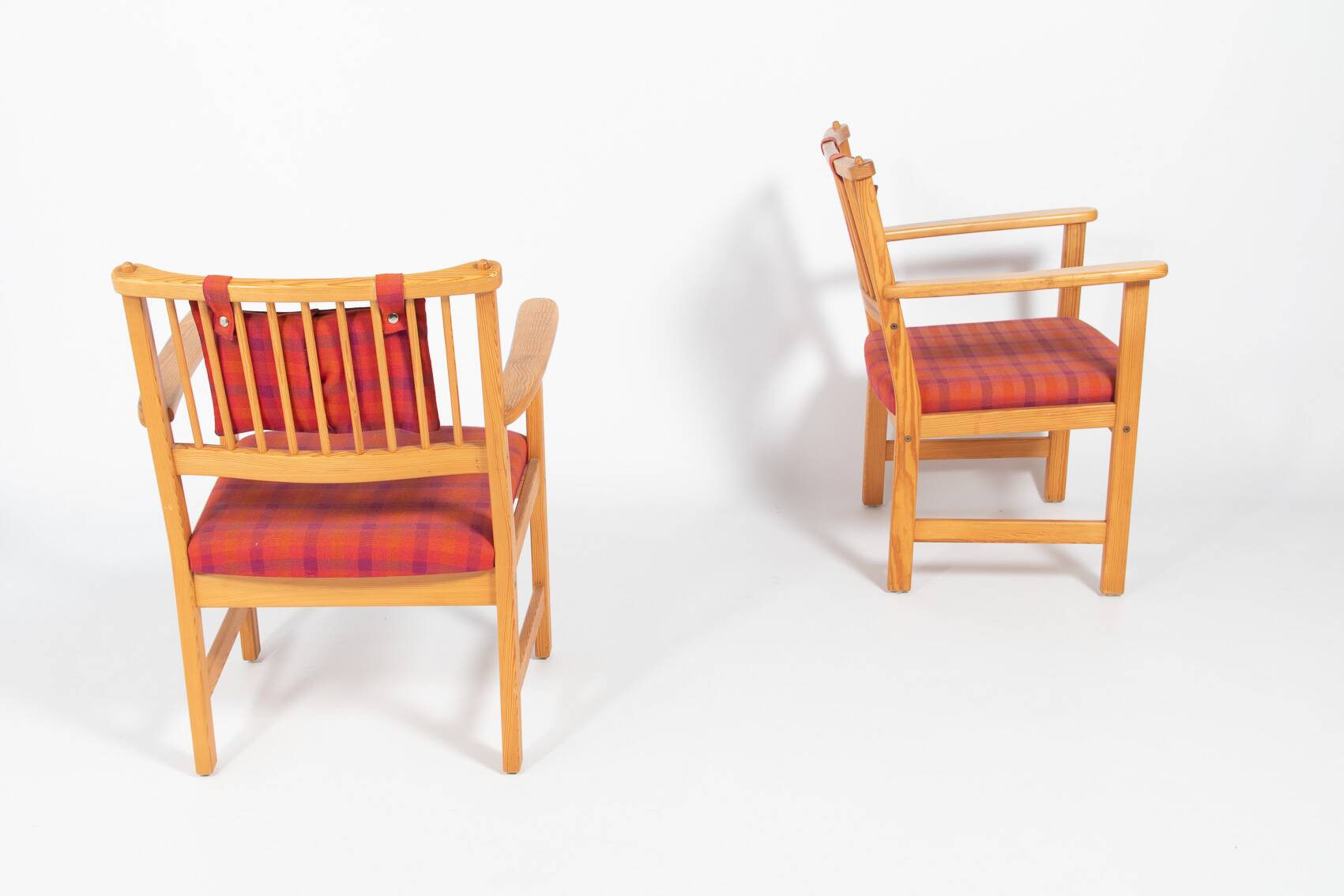 Yngve Ekstrom ‘Furubo’ armchairs with a table produced by Swedese, 1970’s
