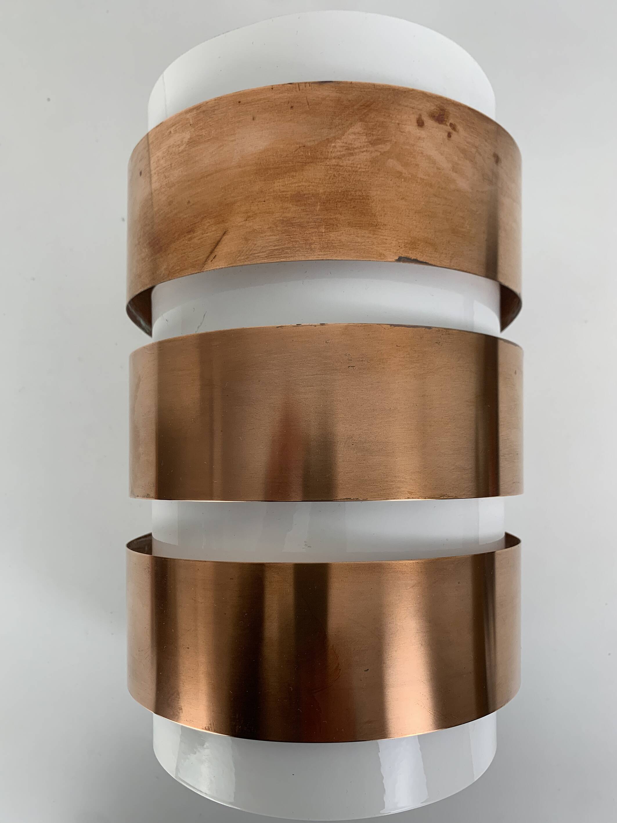 V-155 wall lamp Hans-Agne Jakobsson AB Markaryd, Sweden, copper, 1960s