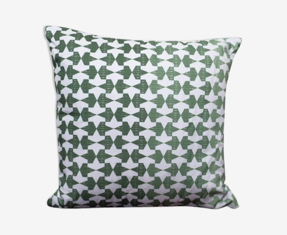 Housse de coussin topkapi blanc & vert, 50 x 50