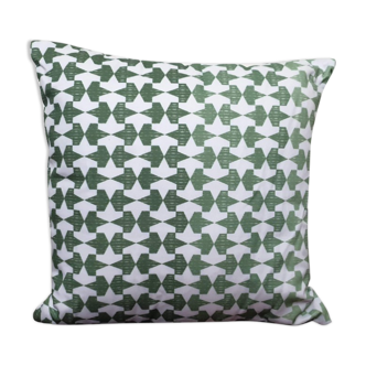Topkapi white & green cushion cover, 50 x 50
