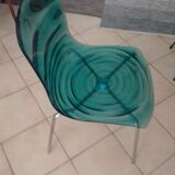 Blue polymer plastic chair Calligaris