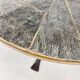 Large brutalist steel and slate coffee table, 1960s