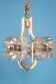 Small brass and crystal glass pendant by Sische, Germany, 1970s.