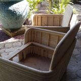 Pair of rattan armchairs