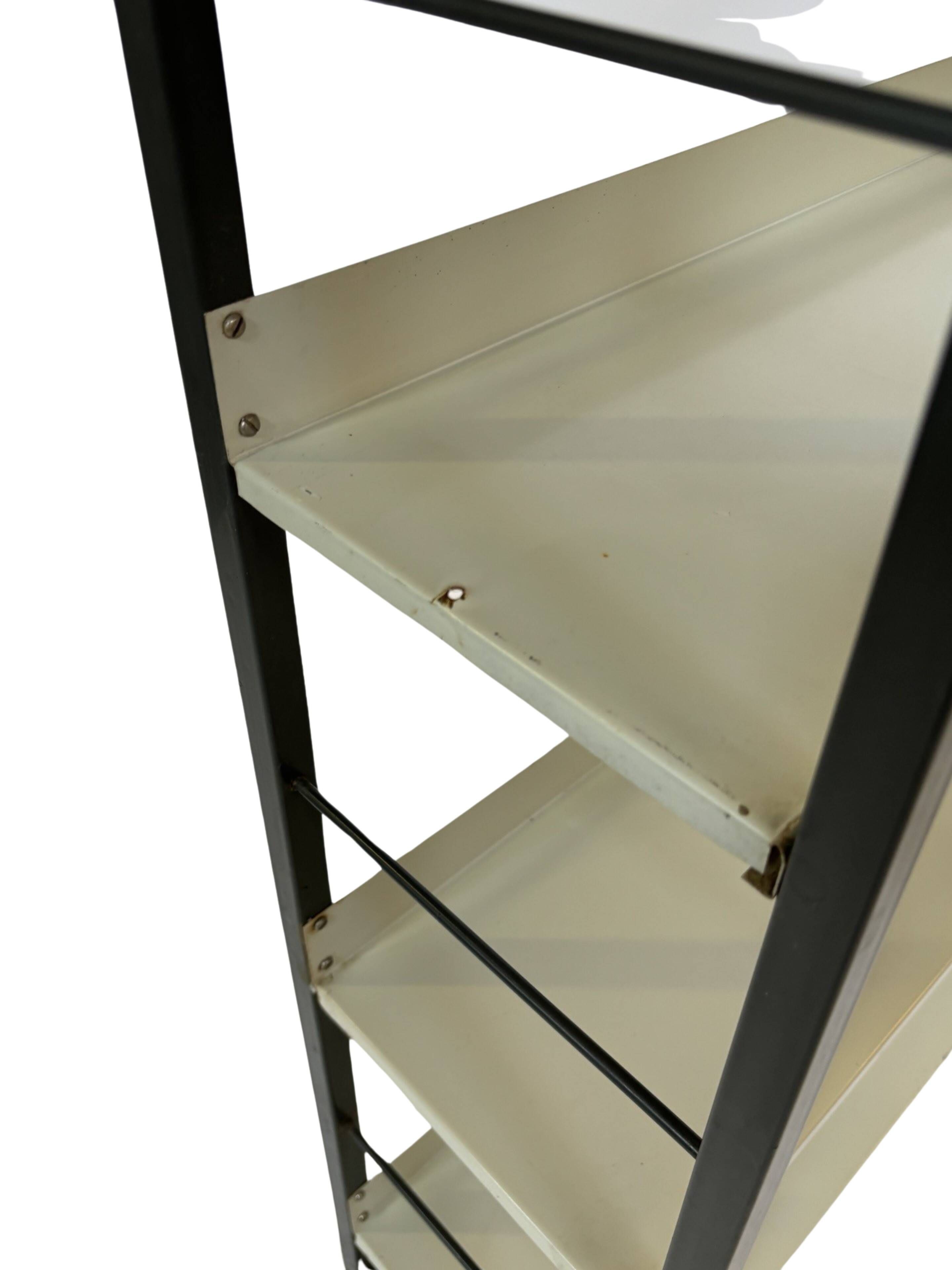 Tomado shelving unit Free standing in metal and gray - 1960s Dutch Design