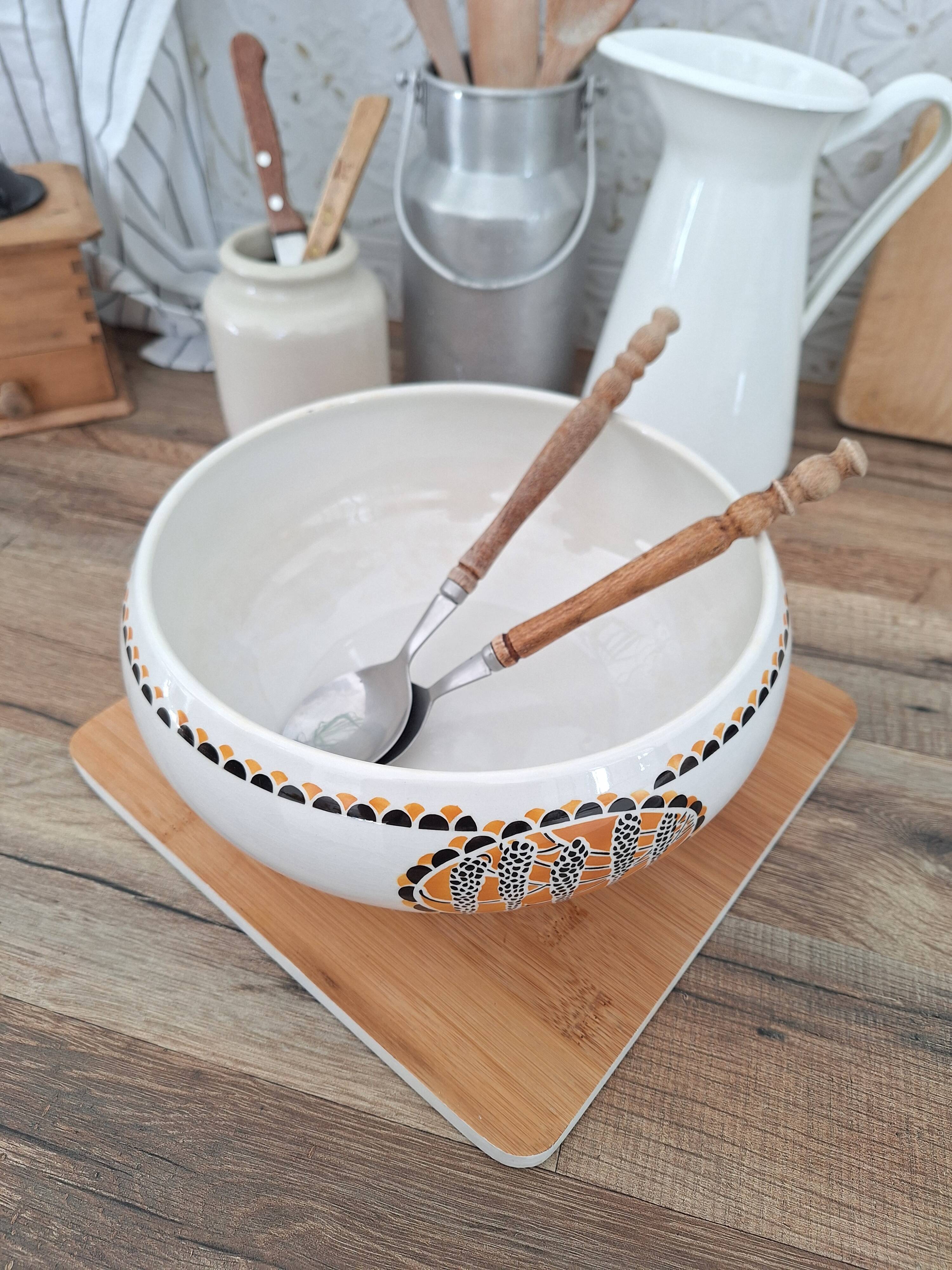 Sarreguemines Nomeny Art Deco Salad Bowl