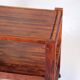 Serving cart on wheels - dark wood - removable cutting board - vintage style