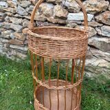 Vintage wicker aperitif basket
