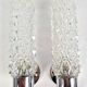 Pair of vintage Art Deco space age chrome and molded glass wall sconces