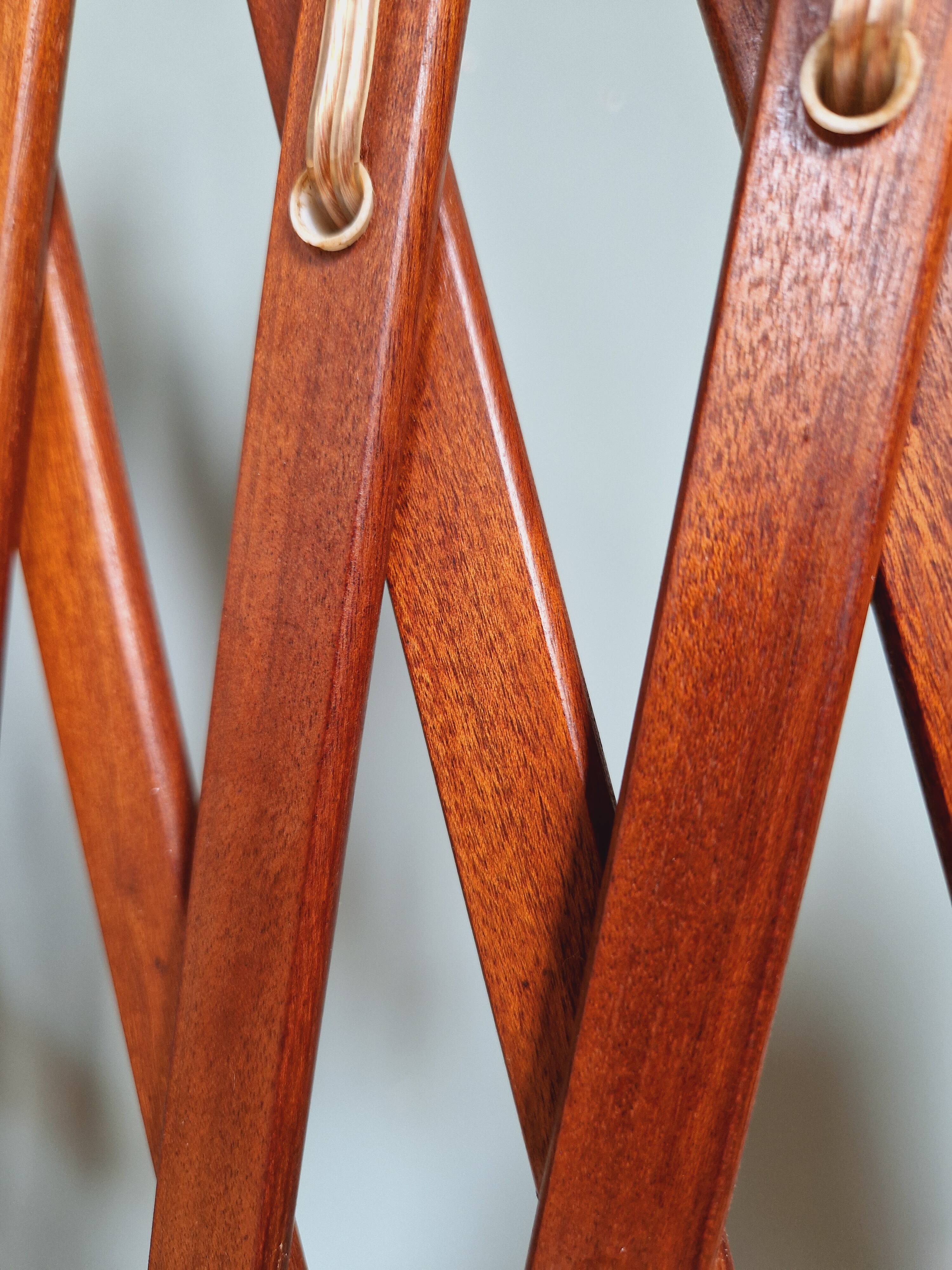 Pair of teak scissor wall lights, Scandinavian style, 1960s
