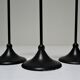 Trois bougeoirs métal laqué noir scandinaves