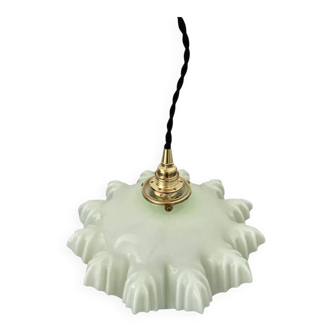 Vintage green opaline pendant light