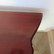 Console with curved legs - mahogany - Louis XV style - carved wood