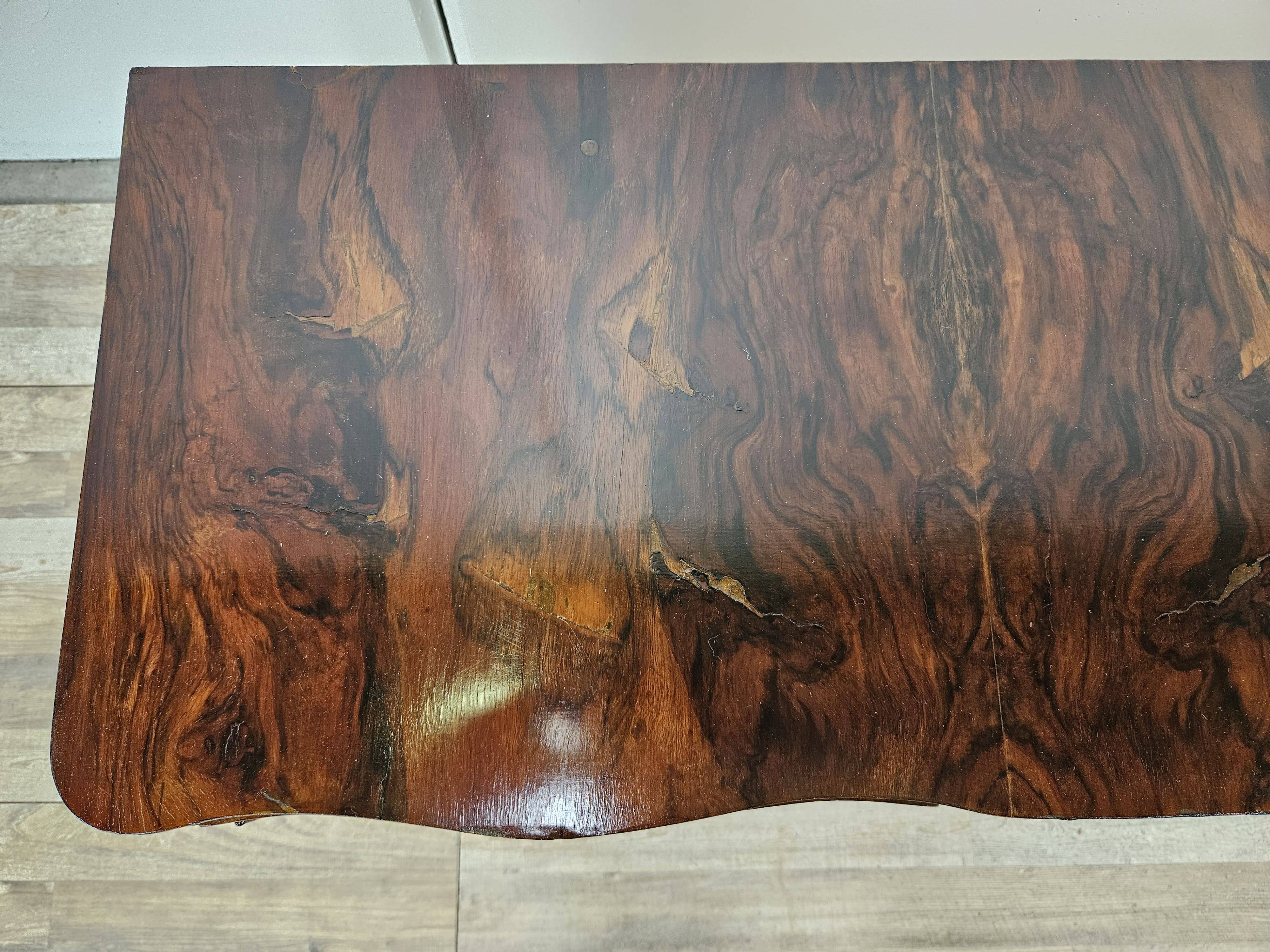 Art Decò console in mahogany burl
