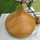 Scandinavian metal pendant light with a faux wood finish, 1980s.