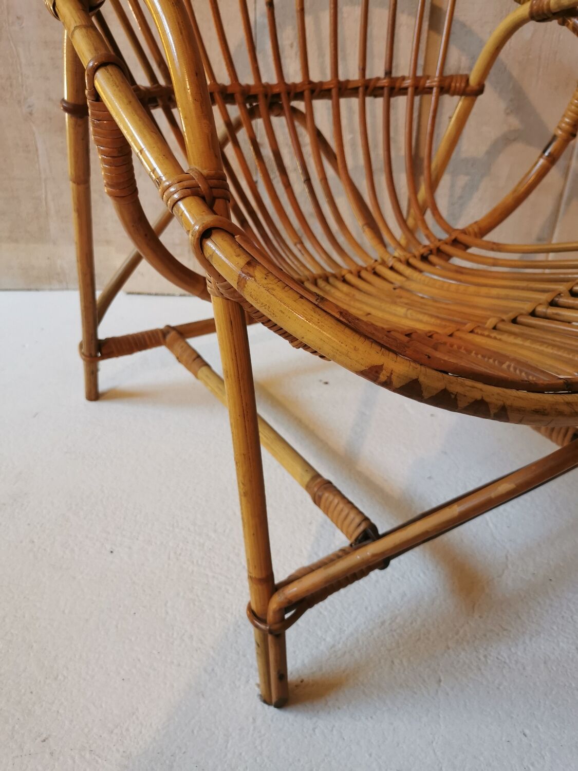 Rattan armchair