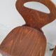 Series of 3 bistro chairs baumann model Fourmi 1950 vintage