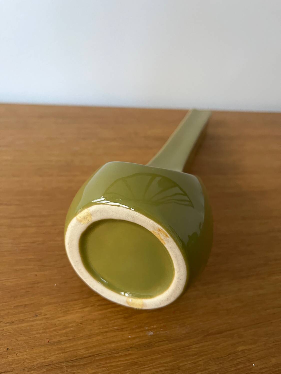 Contemporary khaki ceramic vase