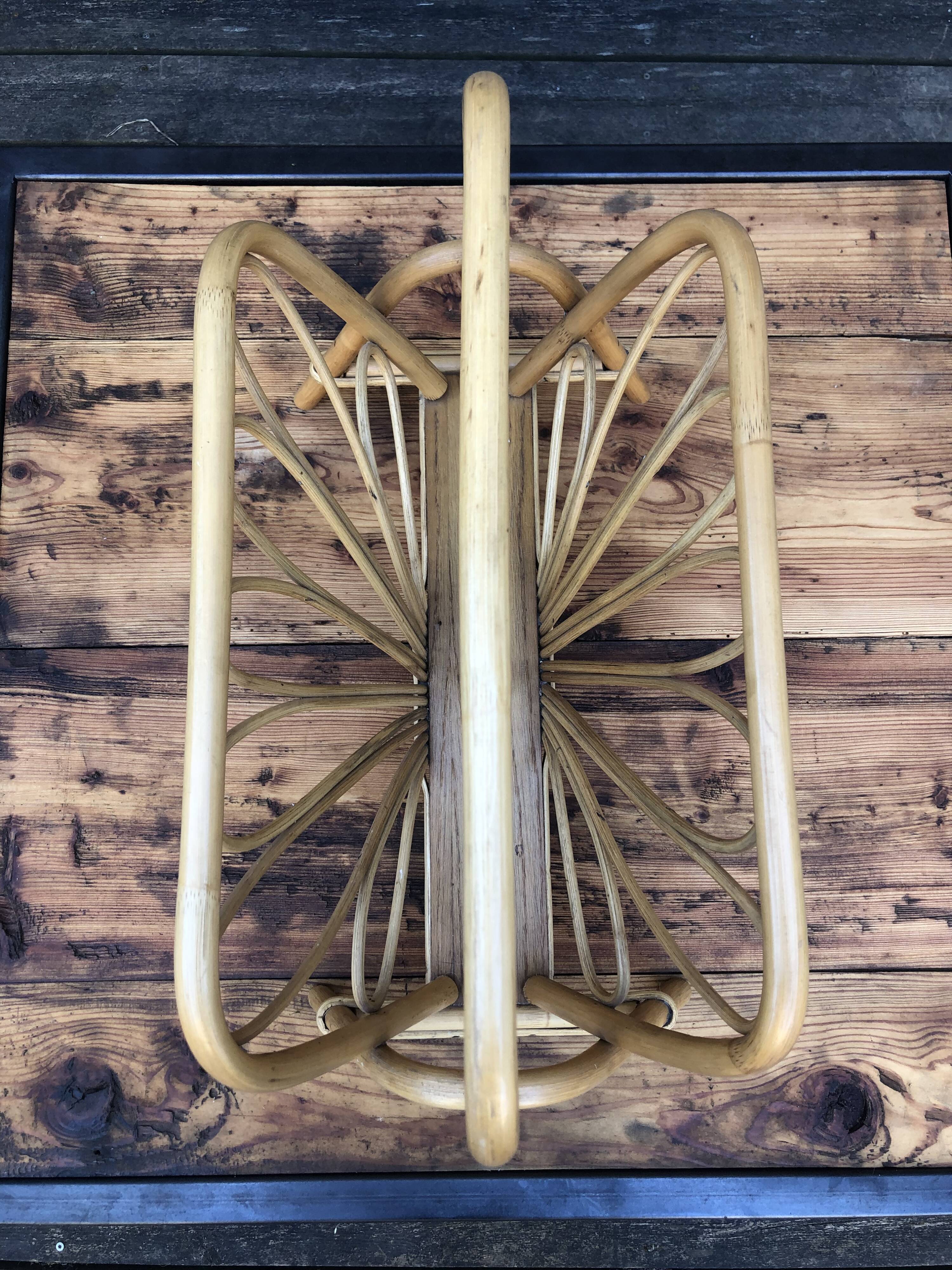 Rattan magazine holders