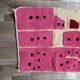 Handmade Berber rug with colourful patterns, size 100 x 200 cm.