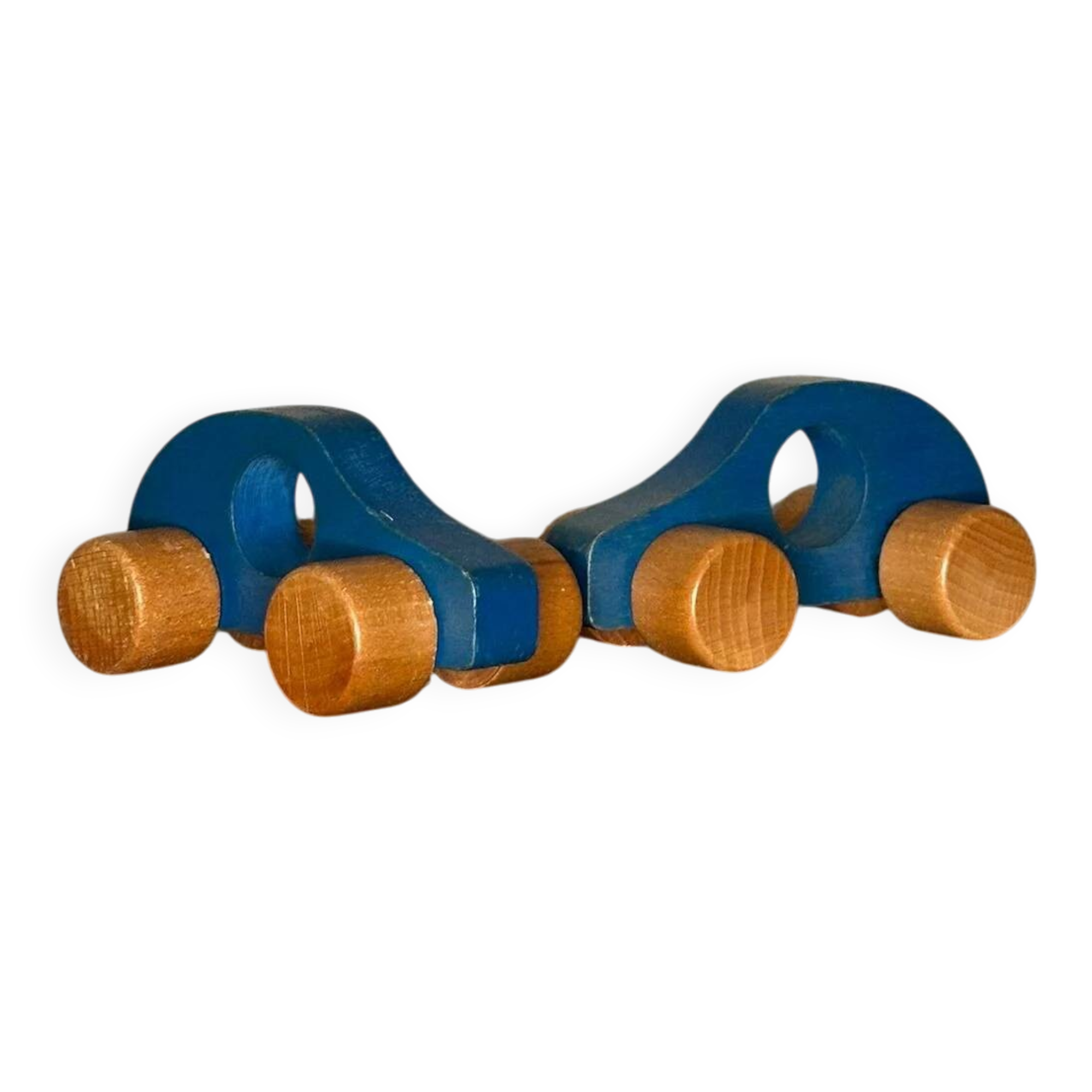 Pair of wooden cars