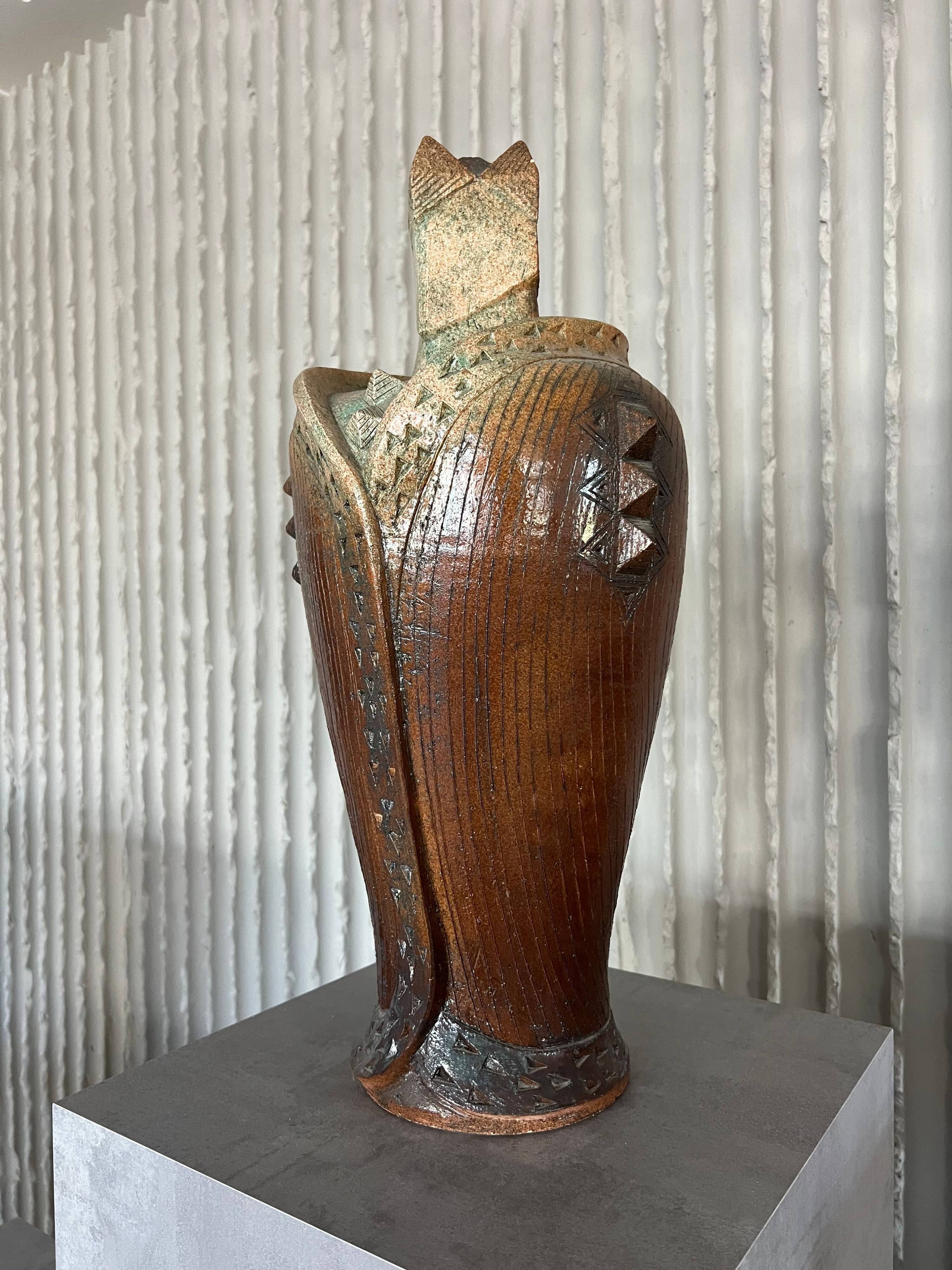 XXL (40-80cm) ceramic chess set by Maria Kenarova