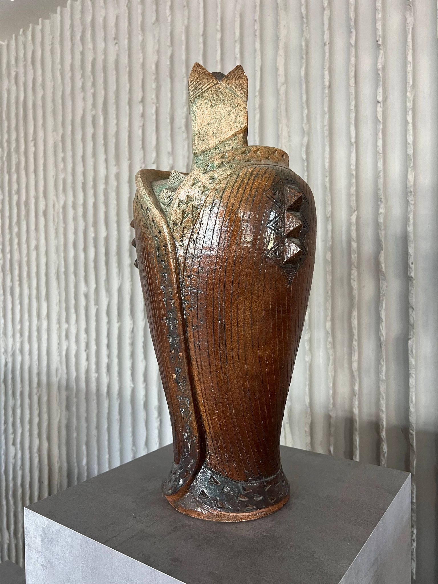 XXL (40-80cm) ceramic chess set by Maria Kenarova