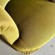 Fauteuil crapaud velours kaki
