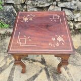Coffee table in brass marquetry