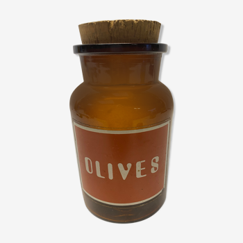 Amber glass spice jar