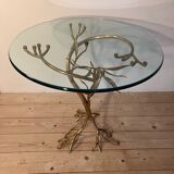 Iron pedestal table from the 1970s-1980s
