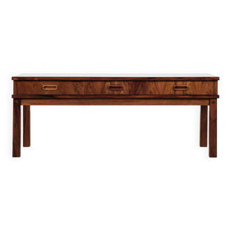 Commode basse danoise en palissandre 3 tiroirs, années 1960