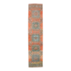 Tapis de couloir vintage antique orange corail, 74 x 334 cm