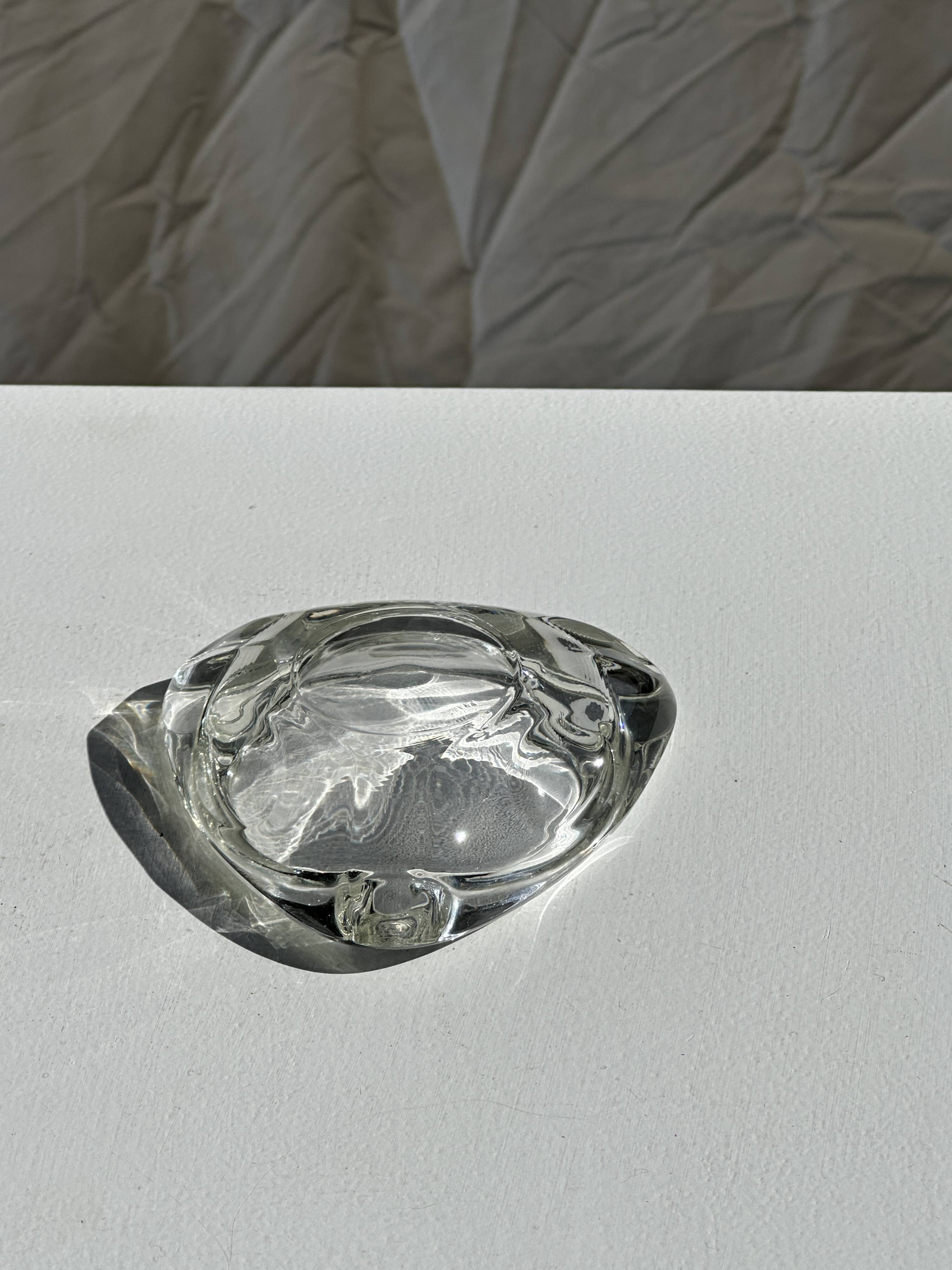 Small triangular glass ashtray France Reims