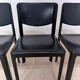 Set of 4 Matteo Grassi chairs in black leather – Italian design
