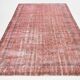 Dusty Rose Turkish Vintage Oversize Handmade Wool Carpet Rug, 198x297 Cm