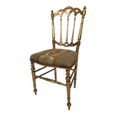 Chaise en bois doré d’époque Napoléon III