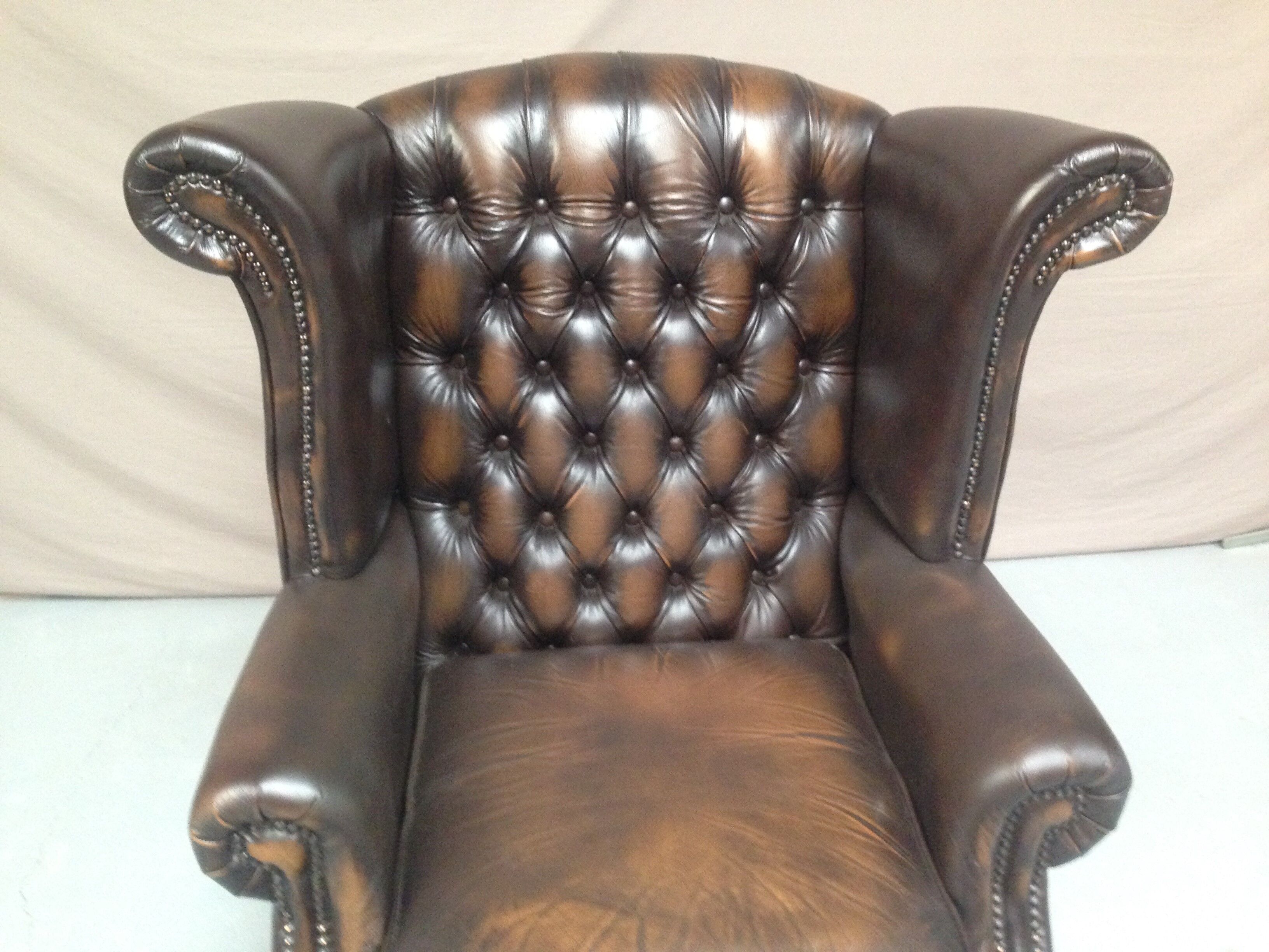 Flesh chesterfield wing Chair
