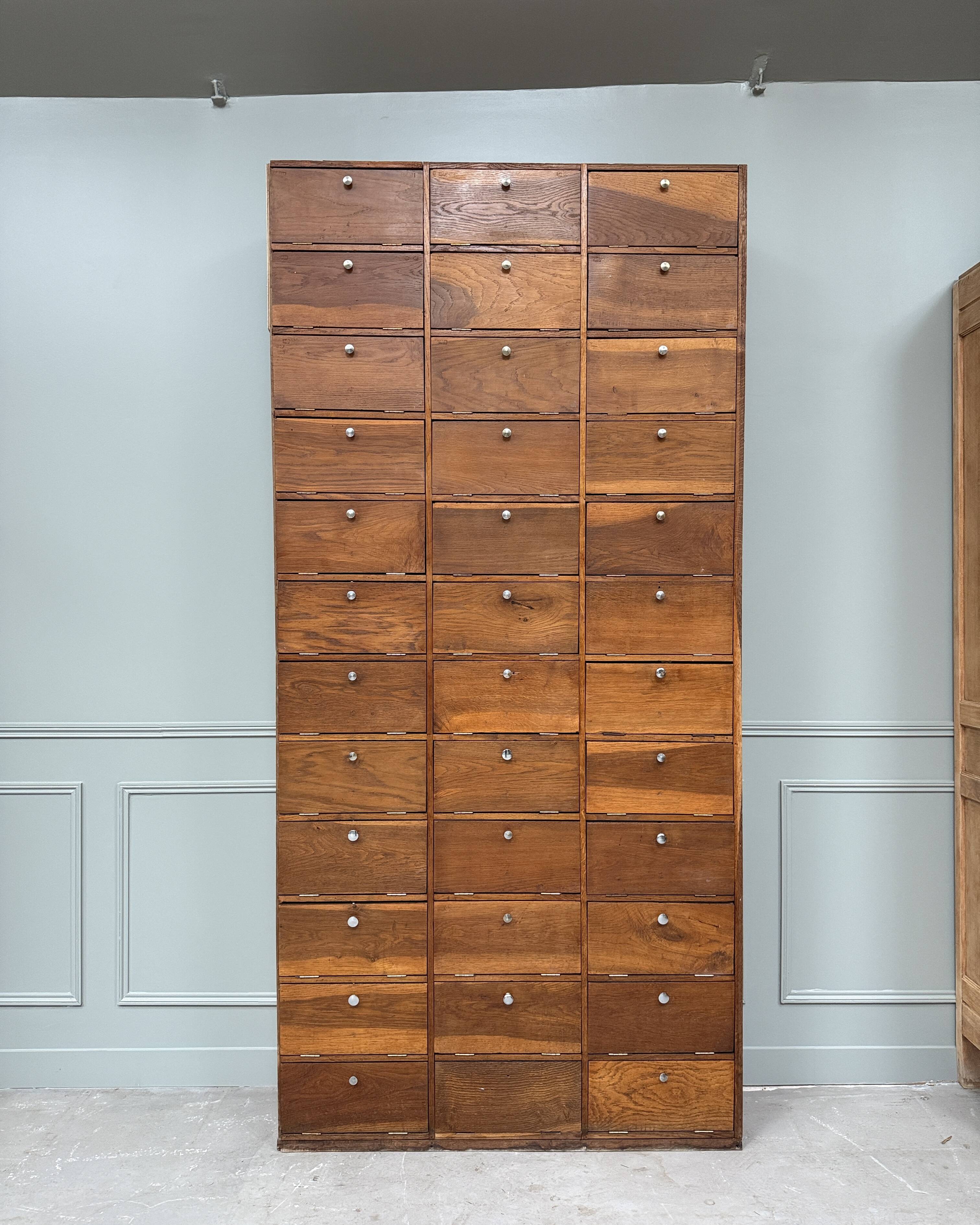 Pair of large drop-front notary cabinets (refurbished)