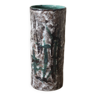 Vase rouleau en céramique années 70